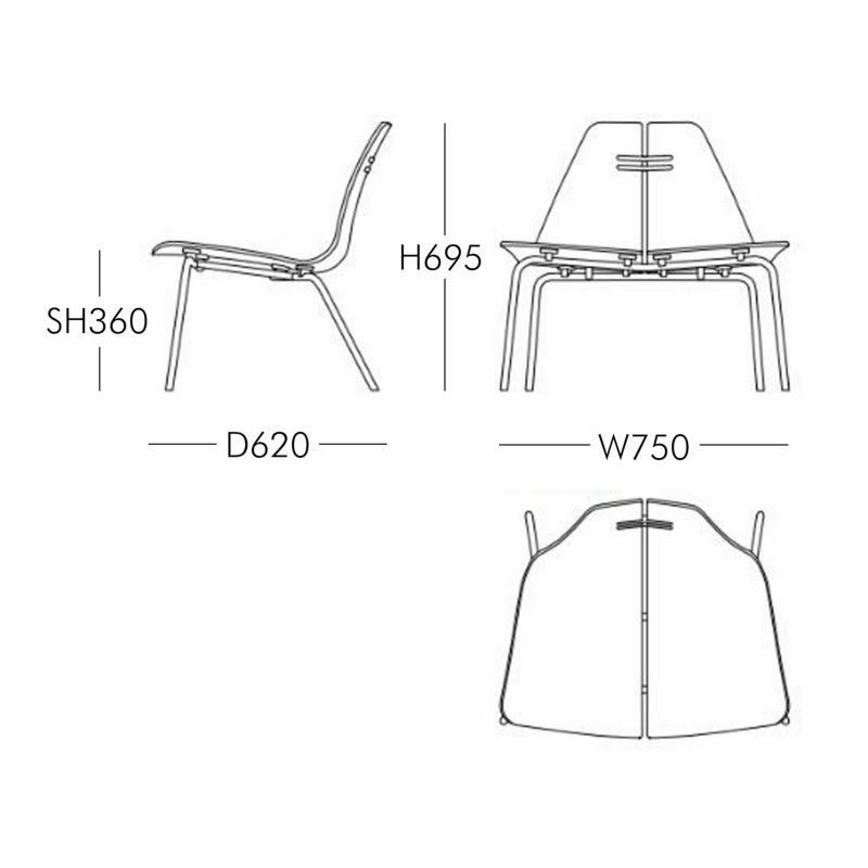 FRITZ HANSEN（フリッツ・ハンセン） / PK23（ピーケー23） / フロントパディング / ウォルナット / Vidar  0386（ヴィダー） / ラウンジチェア