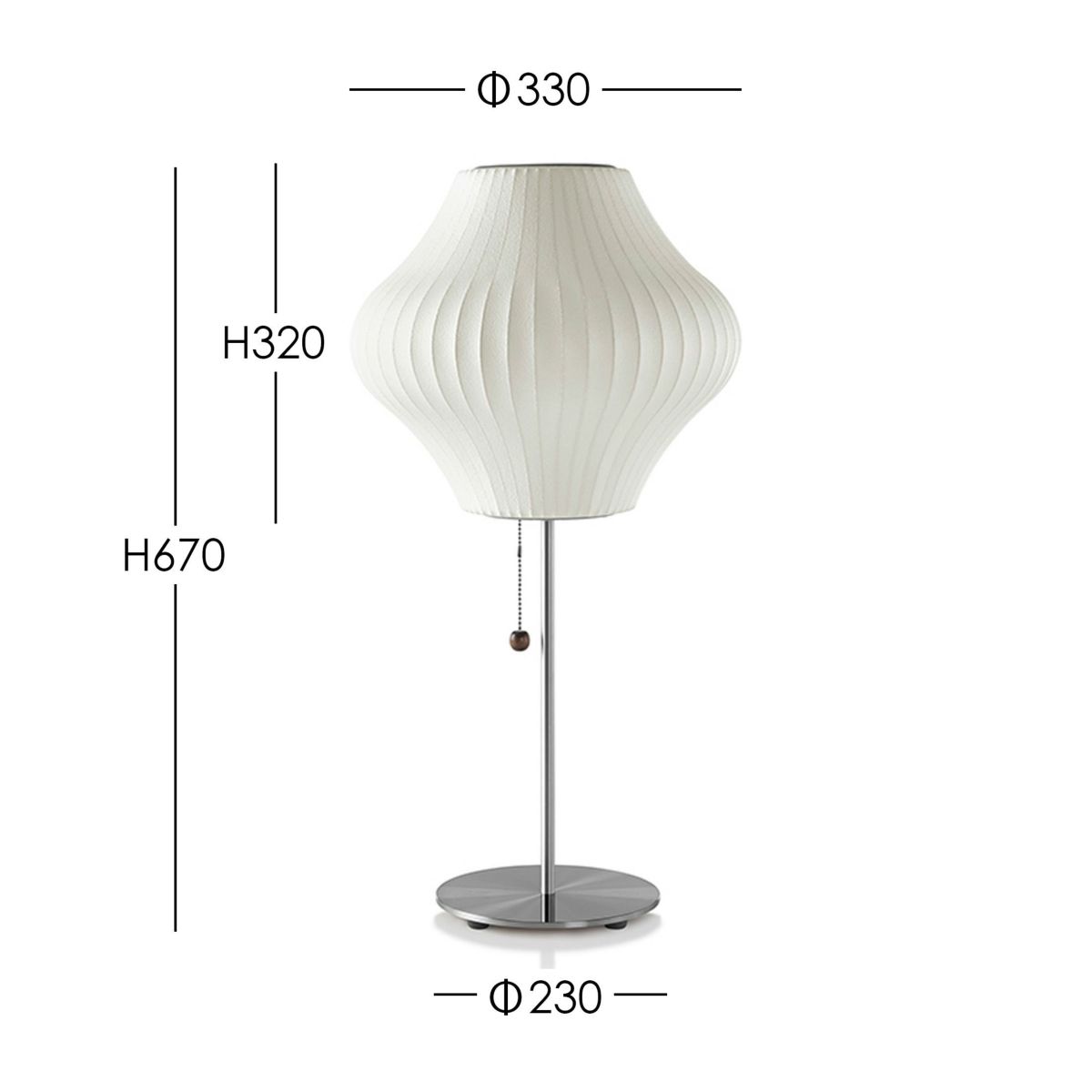 Herman Miller（ハーマンミラー） / NELSON PEAR LOTUS TABLE（ネルソン ペア ロータス テーブル）  / テーブルランプ《LED電球プレゼント》