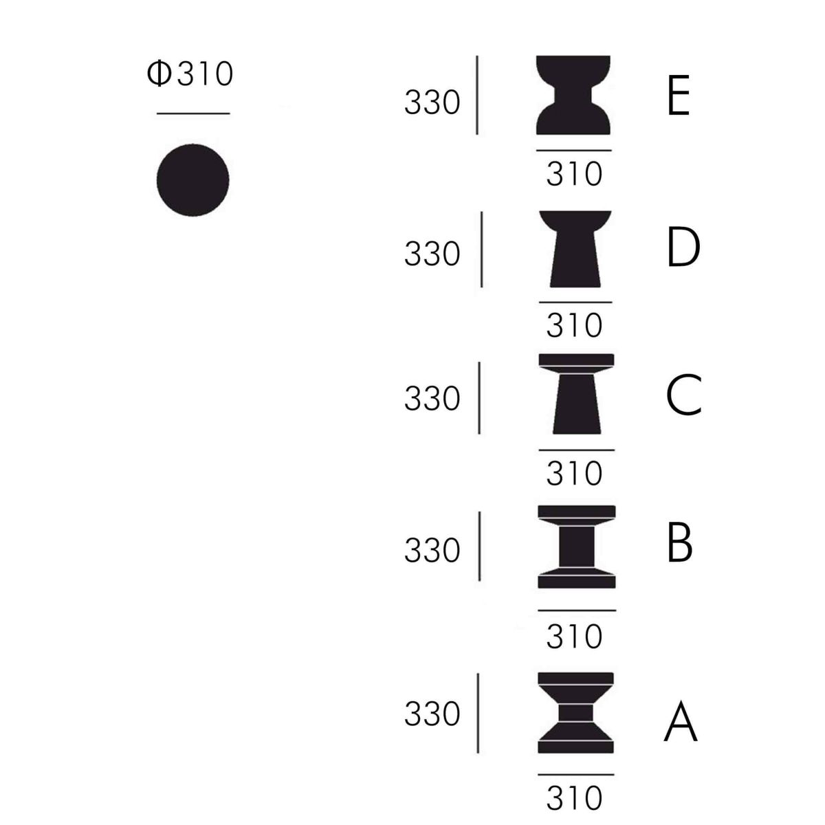 Vitra（ヴィトラ） / Cork Family（コルク ファミリー） / 全5種類 / サイドテーブル / スツール