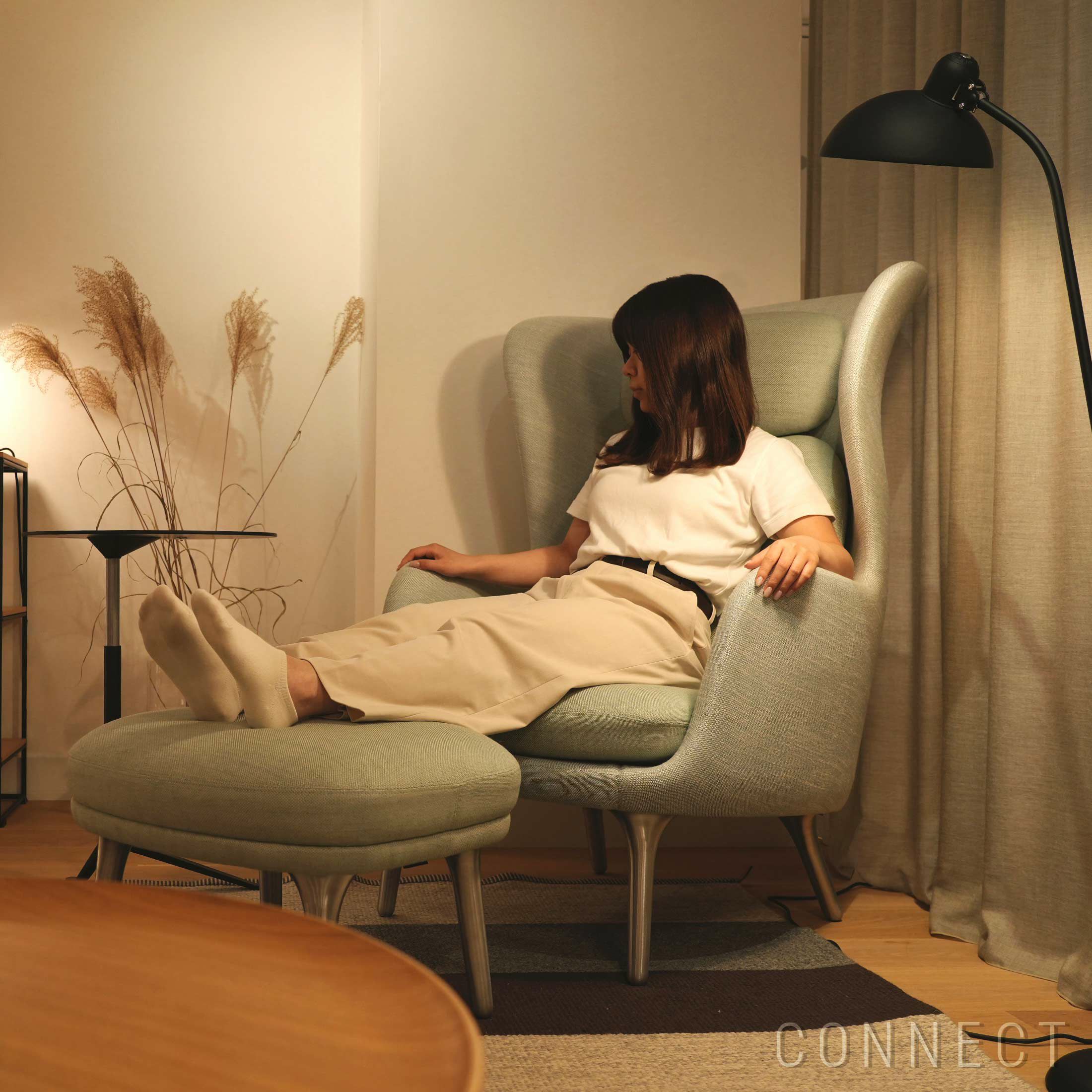 FRITZ HANSEN（フリッツ・ハンセン） / RO（ロオチェア） / サテン仕上げアルミ製ベース / Sunniva 132 ミントグリーン× Sunniva 723 ホワイト・ライトブルー / ラウンジチェア