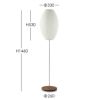 Herman Miller（ハーマンミラー） / NELSON CIGAR LOTUS FLOOR M WALNUT（ネルソン シガー ロータス フロア M ウォルナット）  / フロアランプ《LED電球プレゼント》