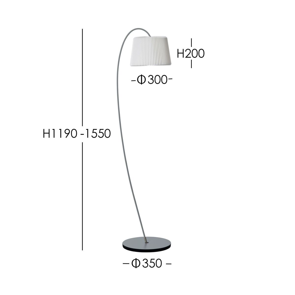 LE KLINT（レ・クリント） / 320M SNOWDROP（スノードロップ） / グレー / フロアランプ《スマート電球プレゼント》