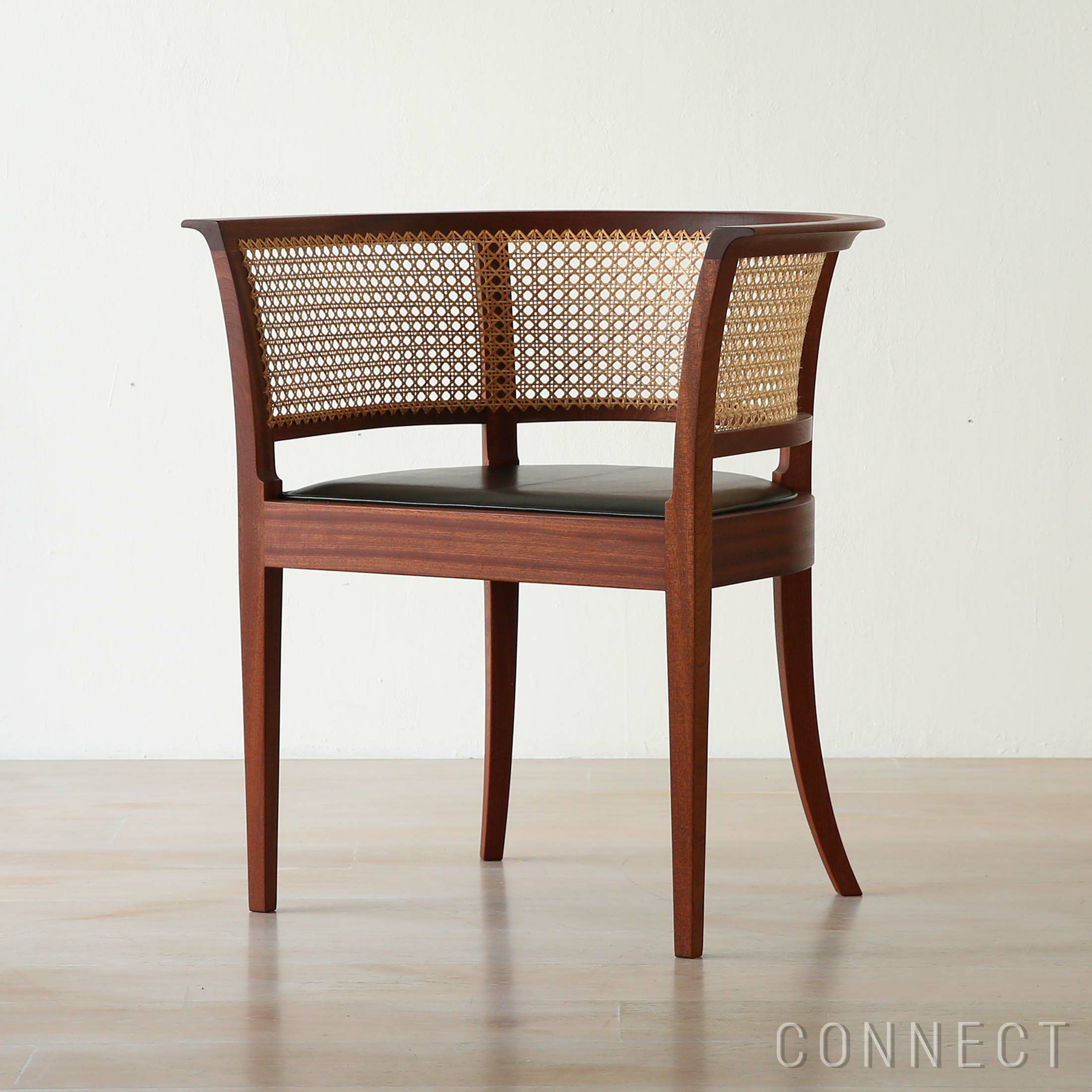CARL HANSEN & SON （カール・ハンセン＆サン） / KK96620 THE FAABORG CHAIR（フォーボーチェア） / マホガニー材・オイル仕上げ / Goat leather（山羊革）Black