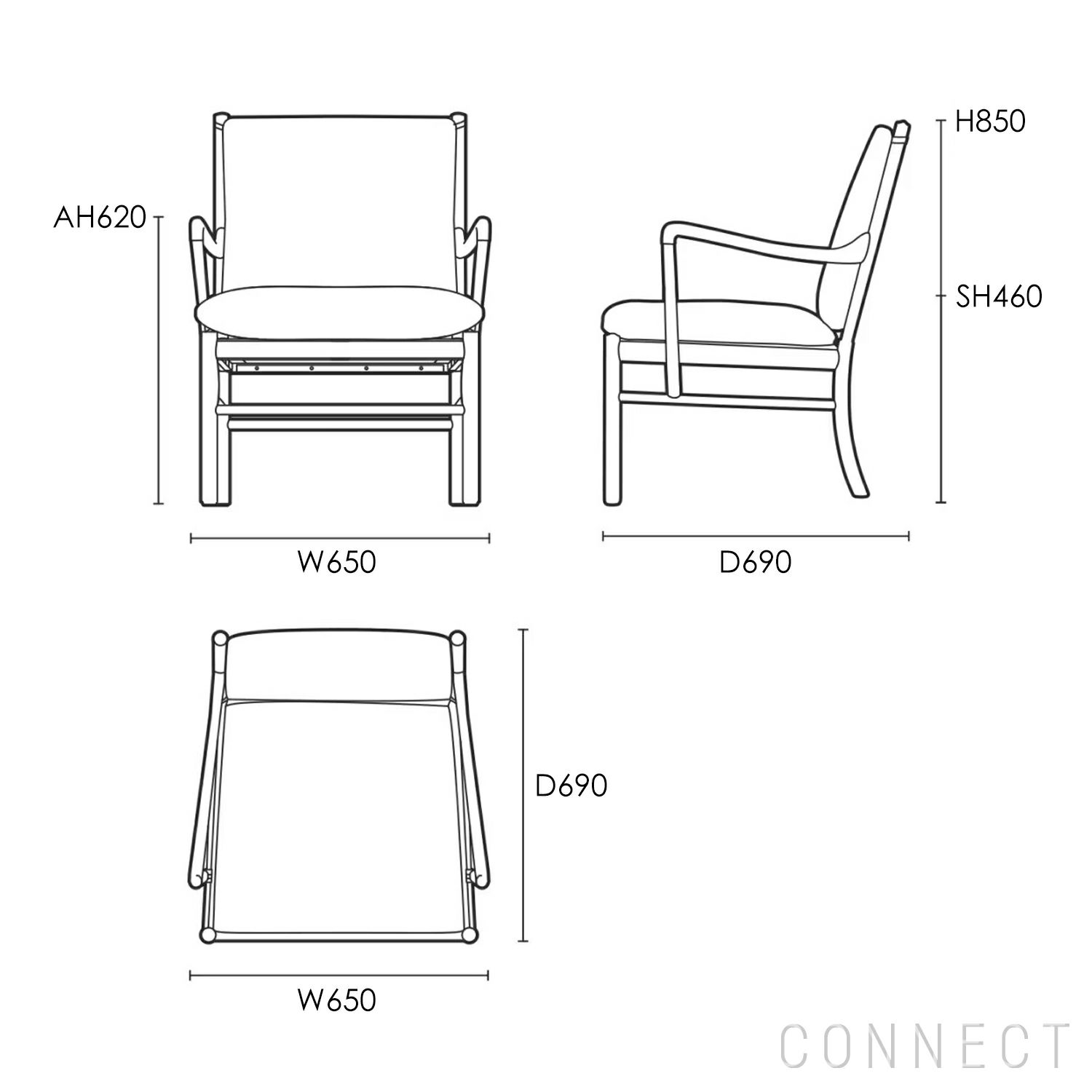 CARL HANSEN & SON （カール・ハンセン＆サン） / OW149 COLONIAL CHAIR（コロニアルチェア） / オーク材・オイル仕上げ / ソーレンセンレザー TERRA