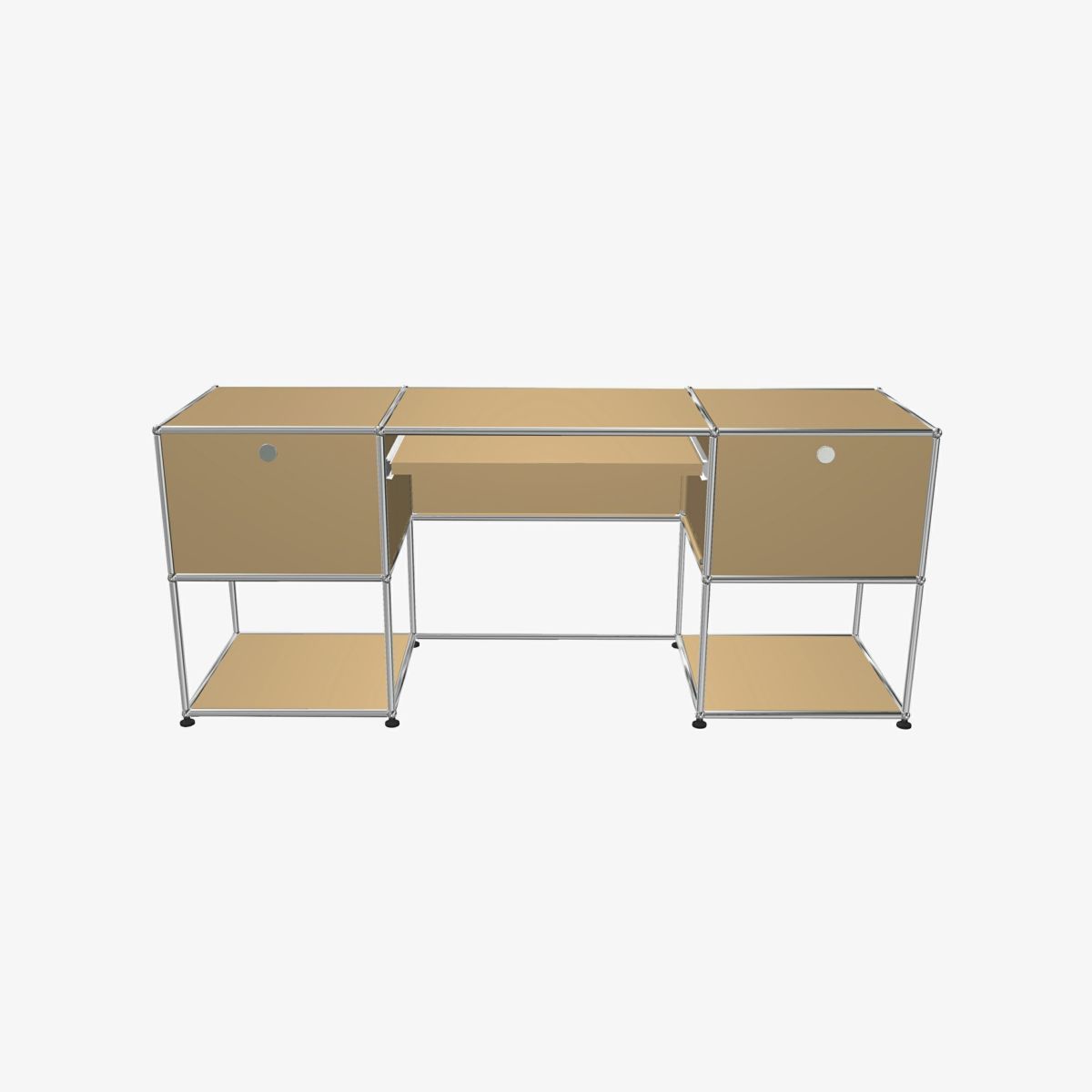 USMハラー（ユーエスエムハラー） / Desk（デスク） / W1773×D523×H740mm / ドロップダウンドア×2 / エクステンションシェルフ×1 / USMベージュ