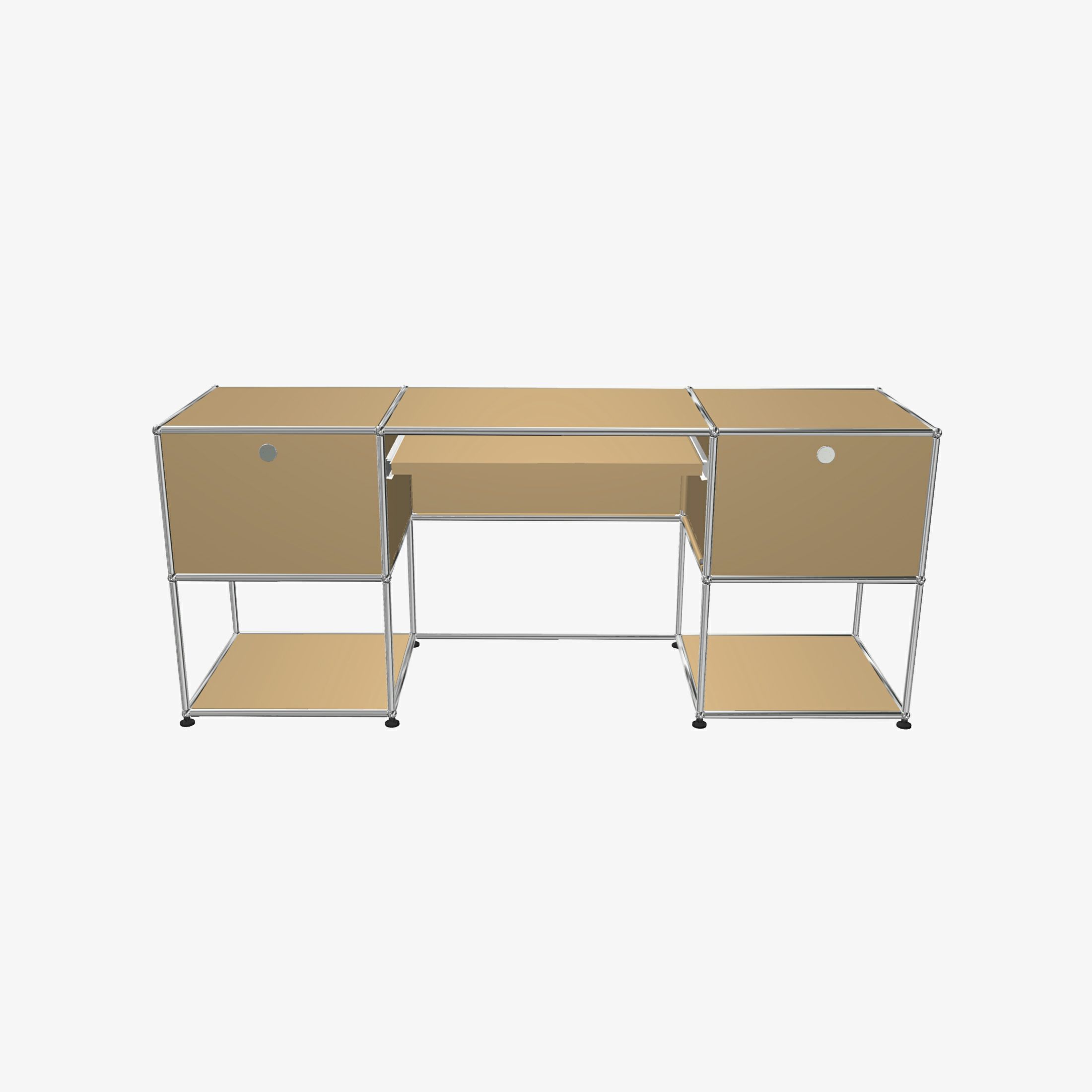 USMハラー（ユーエスエムハラー） / Desk（デスク） / W1773×D523×H740mm / ドロップダウンドア×2 / エクステンションシェルフ×1 / USMベージュ