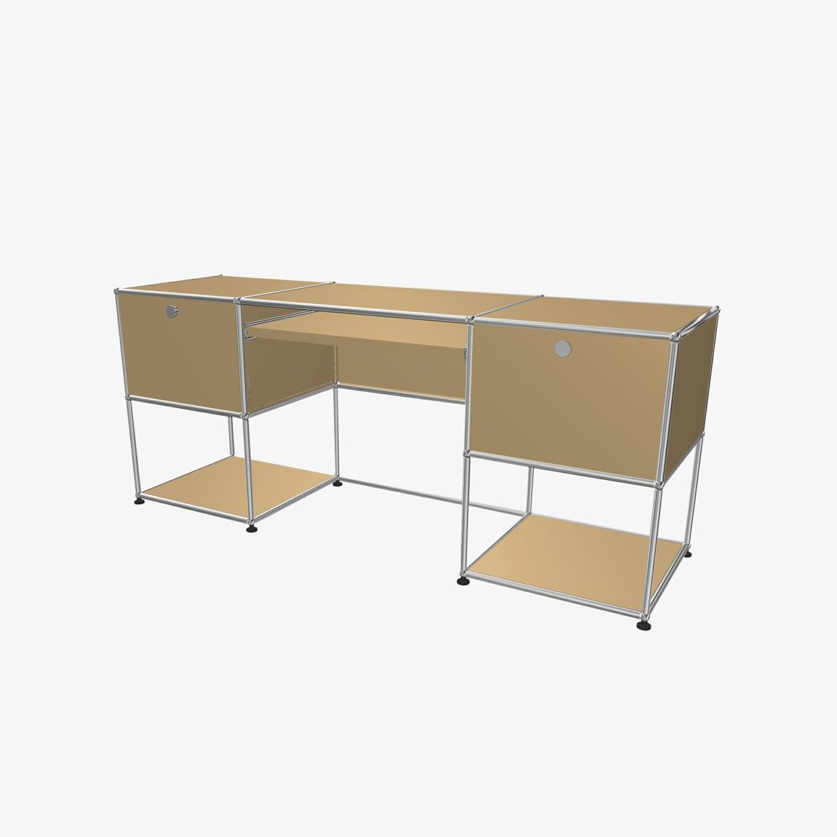 USMハラー（ユーエスエムハラー） / Desk（デスク） / W1773×D523×H740mm / ドロップダウンドア×2 / エクステンションシェルフ×1 / USMベージュ