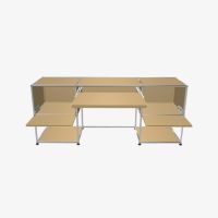 USMハラー（ユーエスエムハラー） / Desk（デスク） / W1773×D523×H740mm / ドロップダウンドア×2 / エクステンションシェルフ×1 / USMベージュ