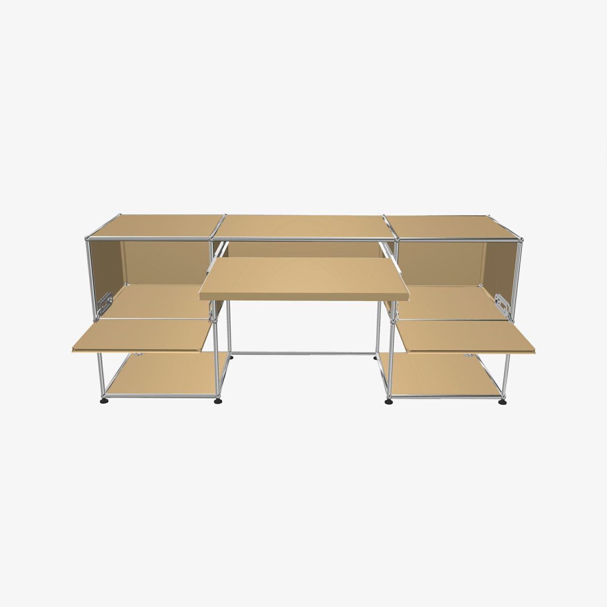 USMハラー（ユーエスエムハラー） / Desk（デスク） / W1773×D523×H740mm / ドロップダウンドア×2 / エクステンションシェルフ×1 / USMベージュ