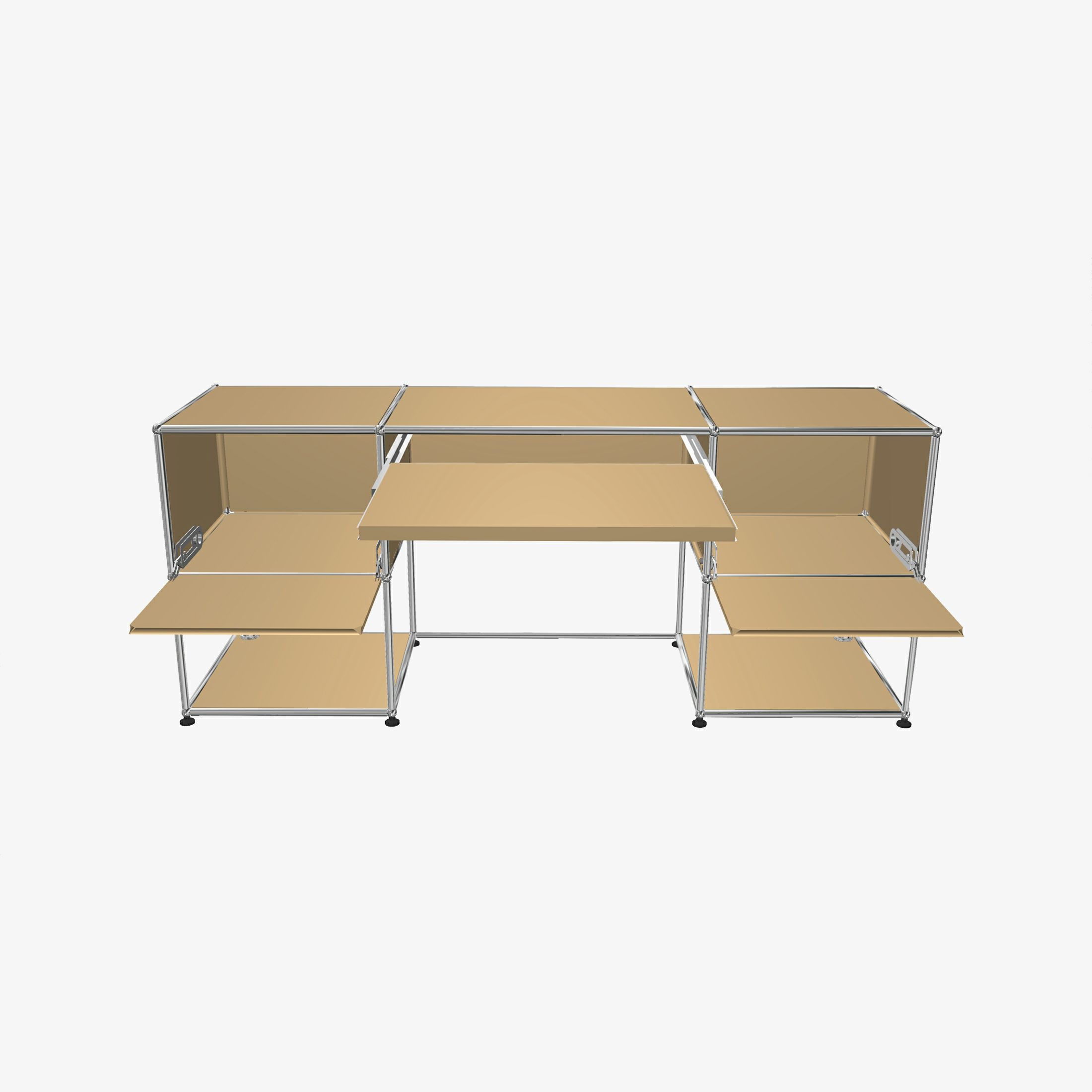 USMハラー（ユーエスエムハラー） / Desk（デスク） / W1773×D523×H740mm / ドロップダウンドア×2 / エクステンションシェルフ×1 / USMベージュ