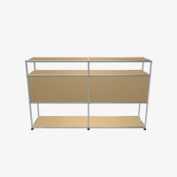 USMハラー（ユーエスエムハラー） / Shelf（シェルフ） / W1523×D373×H915mm / ドロップダウンドア×2 / エクステンションシェルフ×1 / ディバイダ―シェルフ / USMベージュ