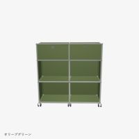 USMハラー（ユーエスエムハラー） / Counter（カウンター） / W1023×D373×H1030mm / ドロップダウンドア×2 / ソフトキャスター×4（内ロック×2） / オリーブグリーン