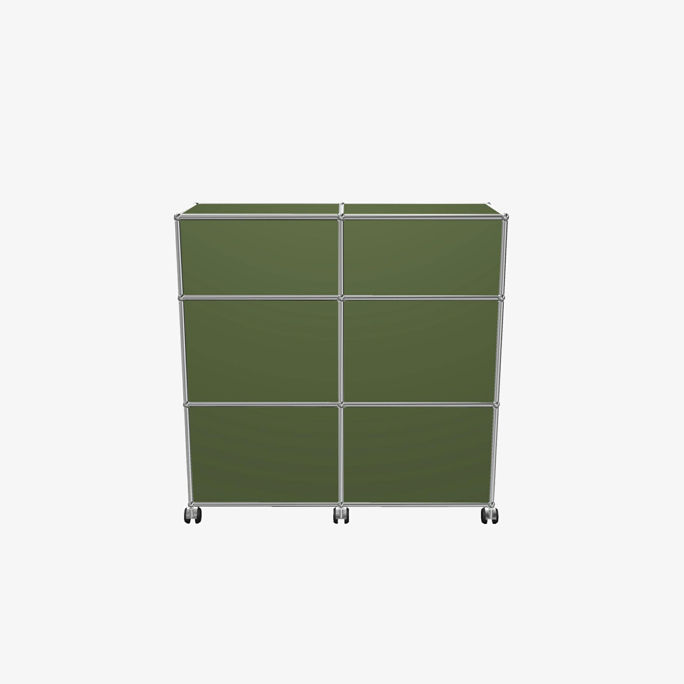 USMハラー（ユーエスエムハラー） / Counter（カウンター） / W1023×D373×H1030mm / ドロップダウンドア×2 / ソフトキャスター×4（内ロック×2） / オリーブグリーン