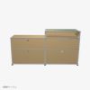 USMハラー（ユーエスエムハラー） / Sideboard（サイドボード） / W1523×D373×H790mm / ドロップダウンドア×4 / エクステンションシェルフ×1 / ガラスパネル×1 / USMベージュ