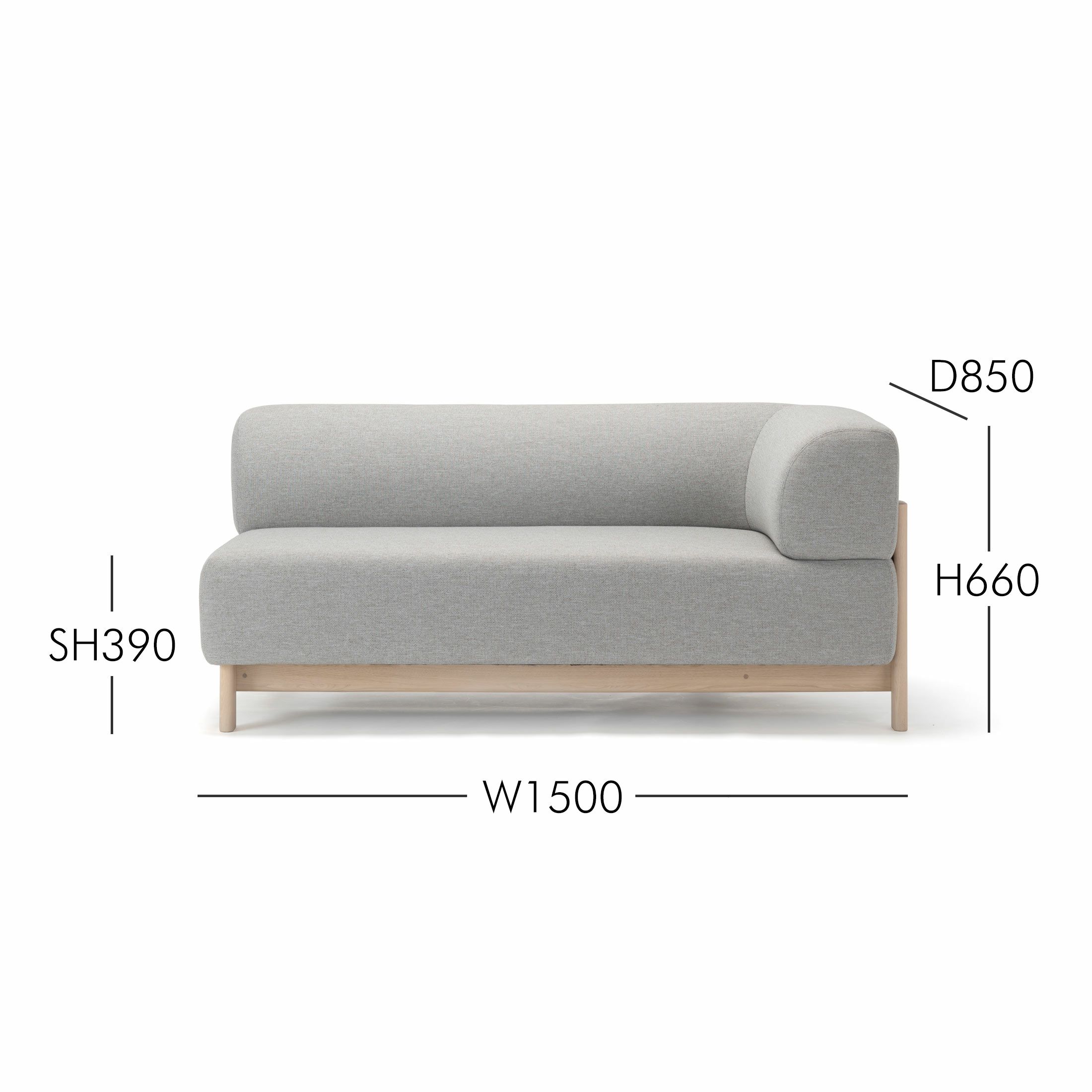 Karimoku New Standard（カリモク ニュースタンダード） / ELEPHANT SOFA 2-Seater Left Arm Corner（エレファントソファ2シーター コーナー） / 左肘 / フレーム ペールナチュラル