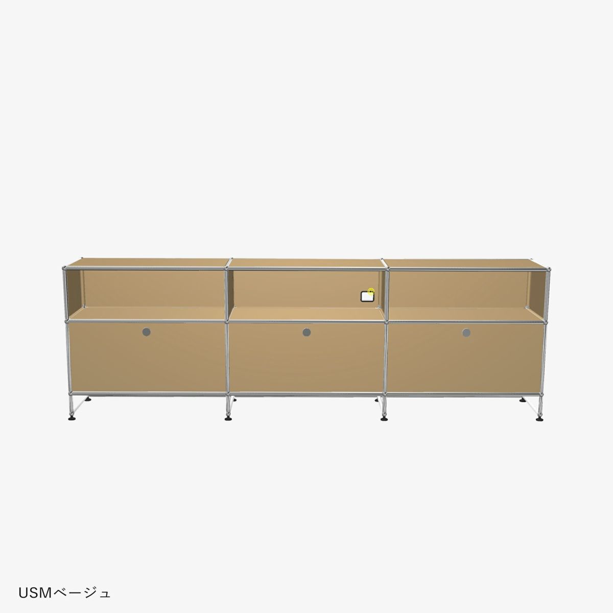 USMハラー（ユーエスエムハラー） / TV Board（テレビボード） / W2273×D373×H740mm / ドロップダウンドア×3 / カーブルカットアウト×1 / USMベージュ