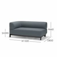 Karimoku New Standard（カリモク ニュースタンダード） / ELEPHANT SOFA 2-Seater Right Arm Corner（エレファントソファ2シーター コーナー） / 右肘 / フレーム ブラック
