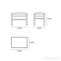 CARL HANSEN & SON （カール・ハンセン＆サン） / OW149F COLONIAL FOOTSTOOL（コロニアルフットスツール） / オーク材・オイル仕上げ / ソーレンセンレザー TERRA