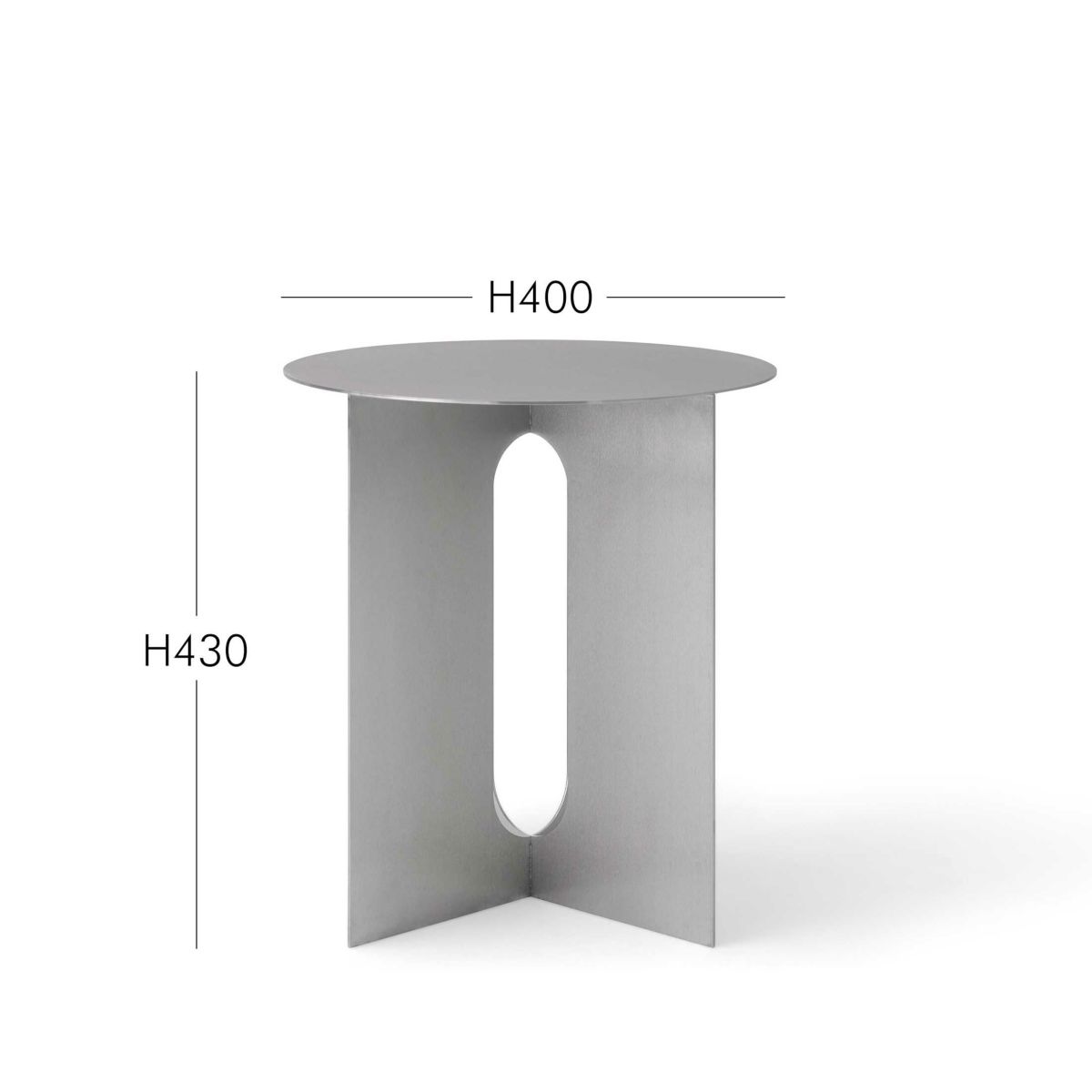 【リビングキャンペーンpt10倍】Audo Copenhagen（オドー・コペンハーゲン） / ANDROGYNE SIDE TABLE（アンドロジーン サイドテーブル）Φ40 / Brushed Steel / Base