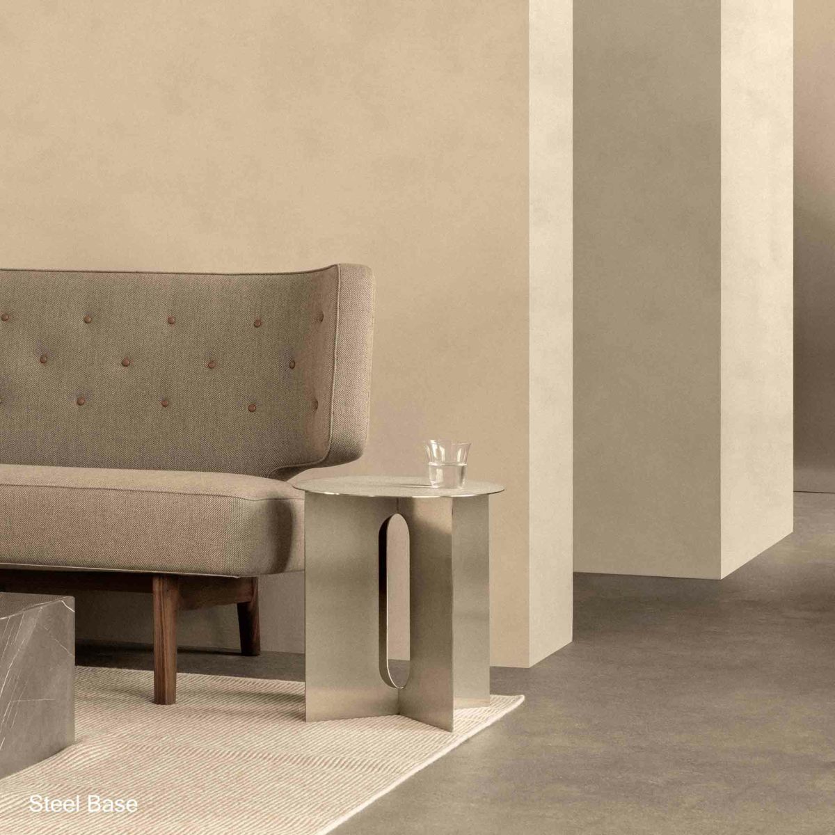 【リビングキャンペーンpt10倍】Audo Copenhagen（オドー・コペンハーゲン） / ANDROGYNE SIDE TABLE（アンドロジーン サイドテーブル）Φ40 / Brushed Steel / Base