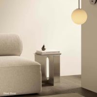 【リビングキャンペーンpt10倍】Audo Copenhagen（オドー・コペンハーゲン） / ANDROGYNE SIDE TABLE（アンドロジーン サイドテーブル）Φ40 / Brushed Steel / Base