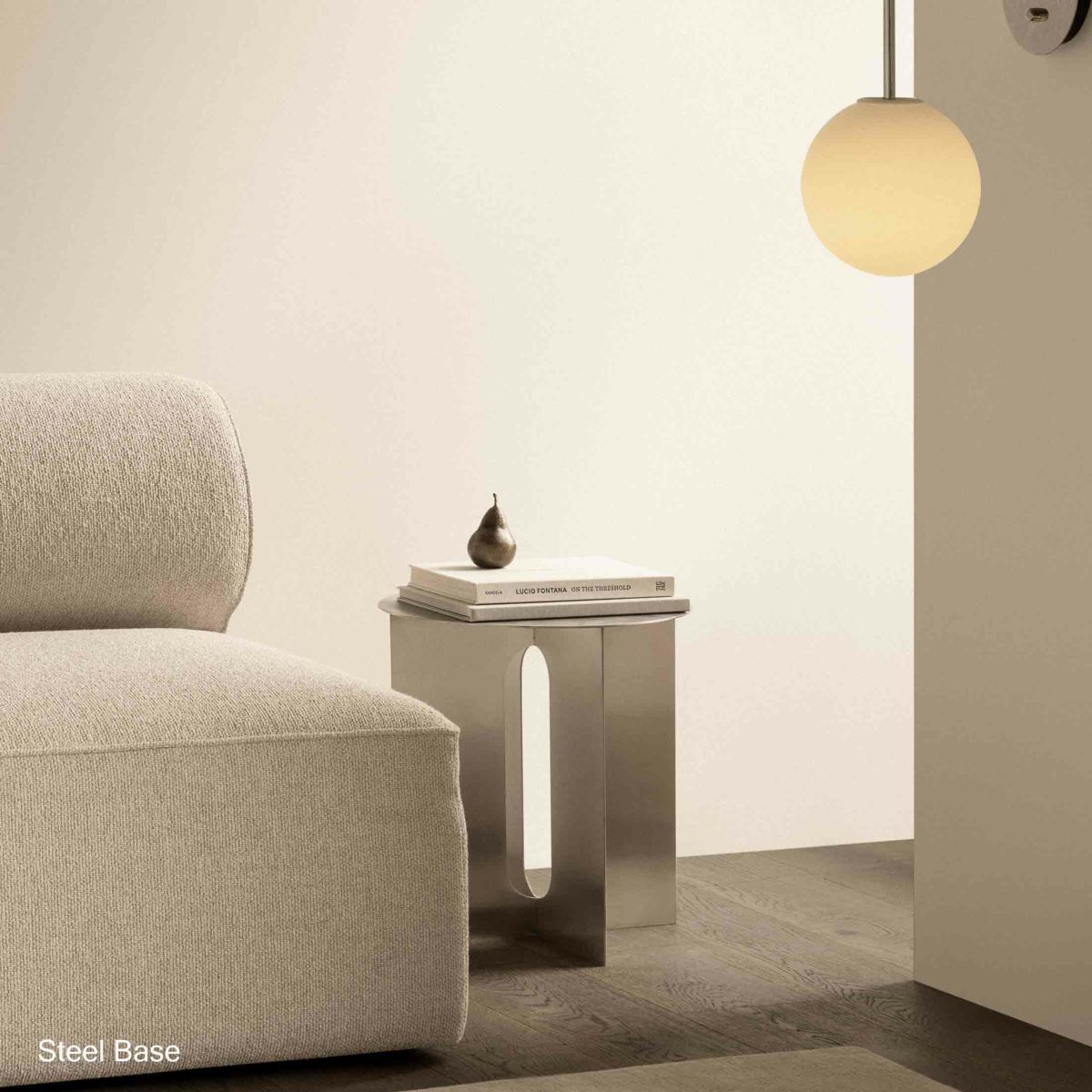 【リビングキャンペーンpt10倍】Audo Copenhagen（オドー・コペンハーゲン） / ANDROGYNE SIDE TABLE（アンドロジーン サイドテーブル）Φ40 / Brushed Steel / Base