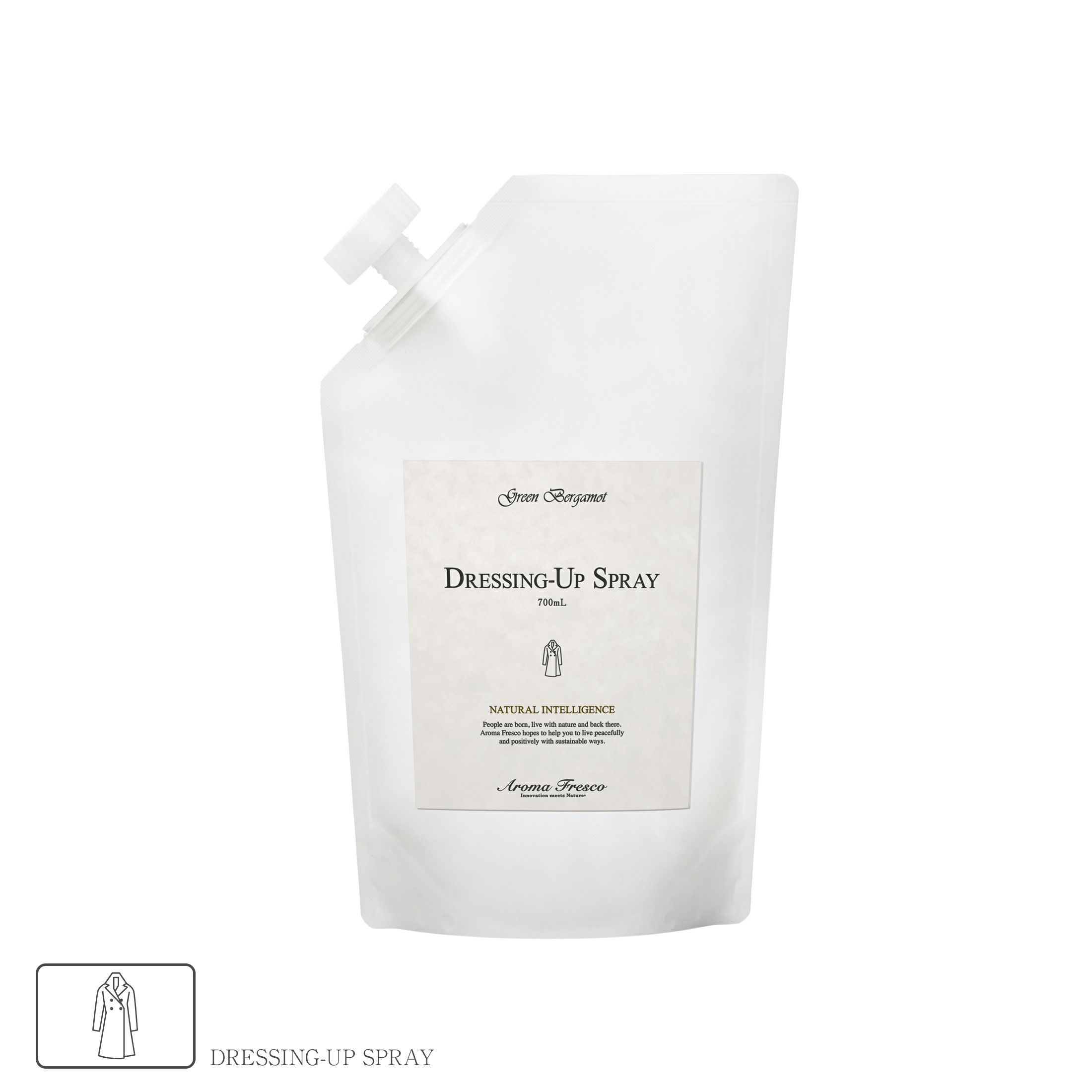 Aroma Fresco（アロマフレスコ） / ドレッシング‐アップスプレー（衣類用お手入れスプレー）レフィル700ml（詰め替え用）/ グリーン・ベルガモット