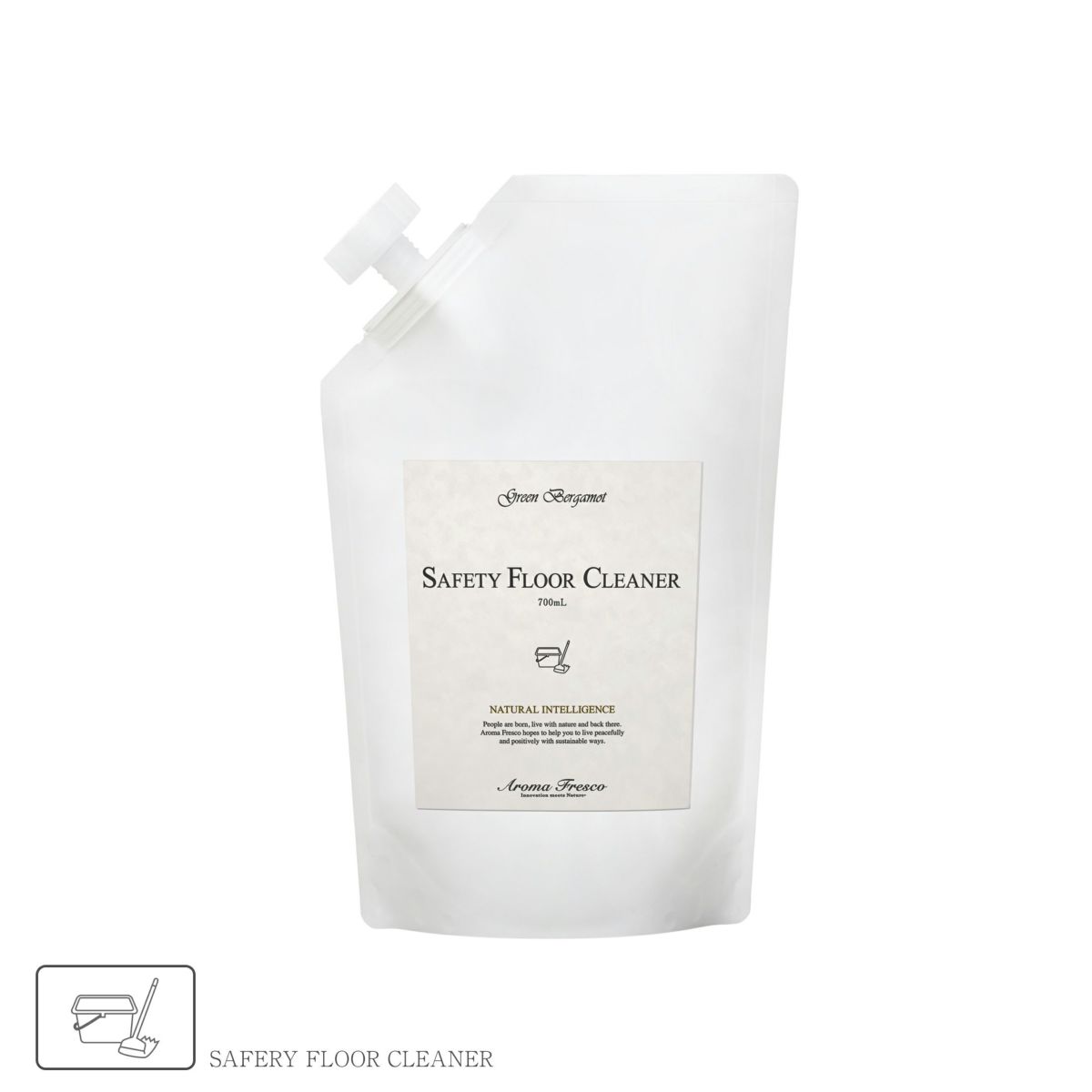 Aroma Fresco（アロマフレスコ） / セーフティフロアークリーナー（フロアー用洗剤）レフィル700ml（詰め替え用）/ グリーン・ベルガモット