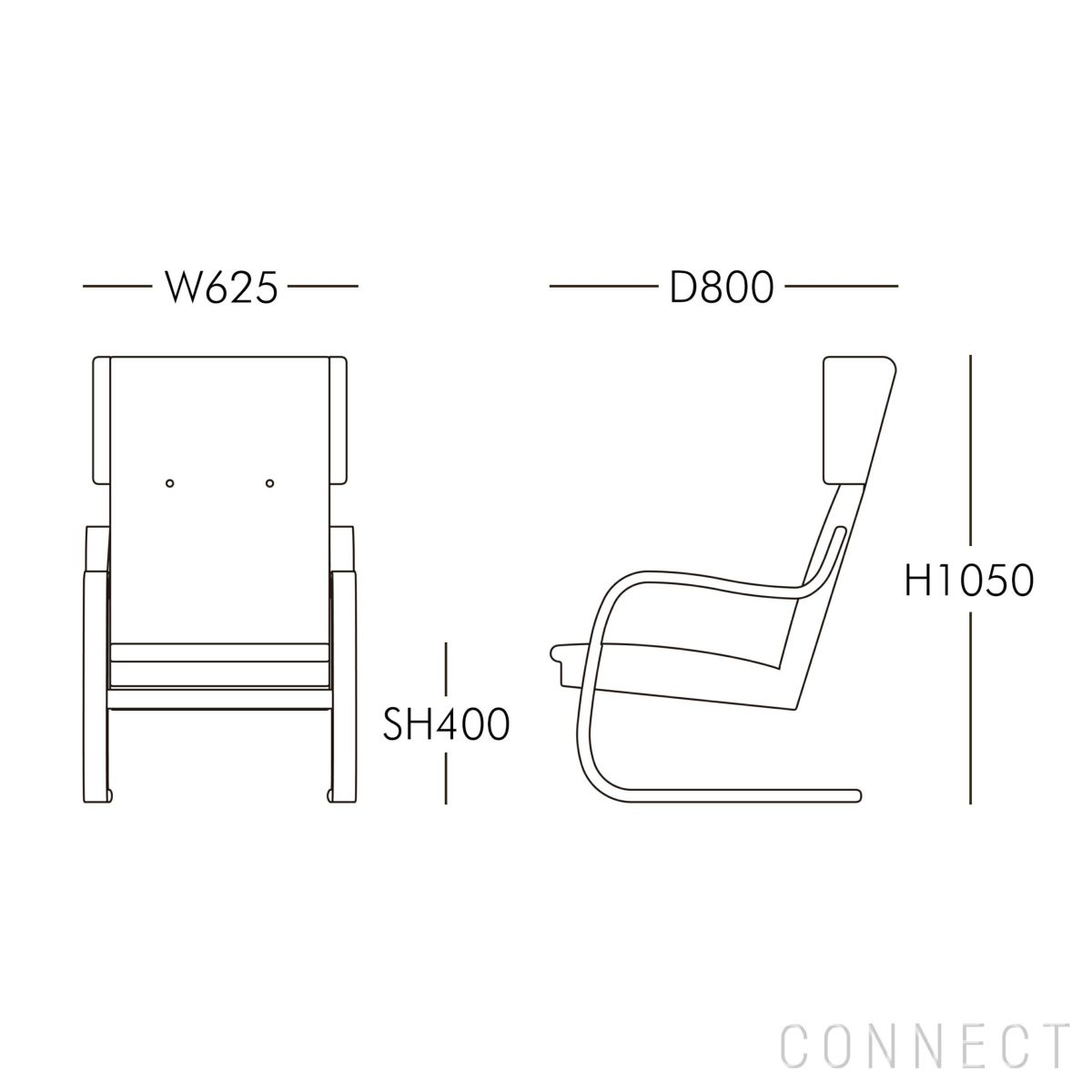 Artek（アルテック） / ARMCHAIR 401（アームチェア401） / バーチ材 / 全3色 / ハニーステイン・ウォルナットステイン・ブラックラッカー / ラウンジチェア