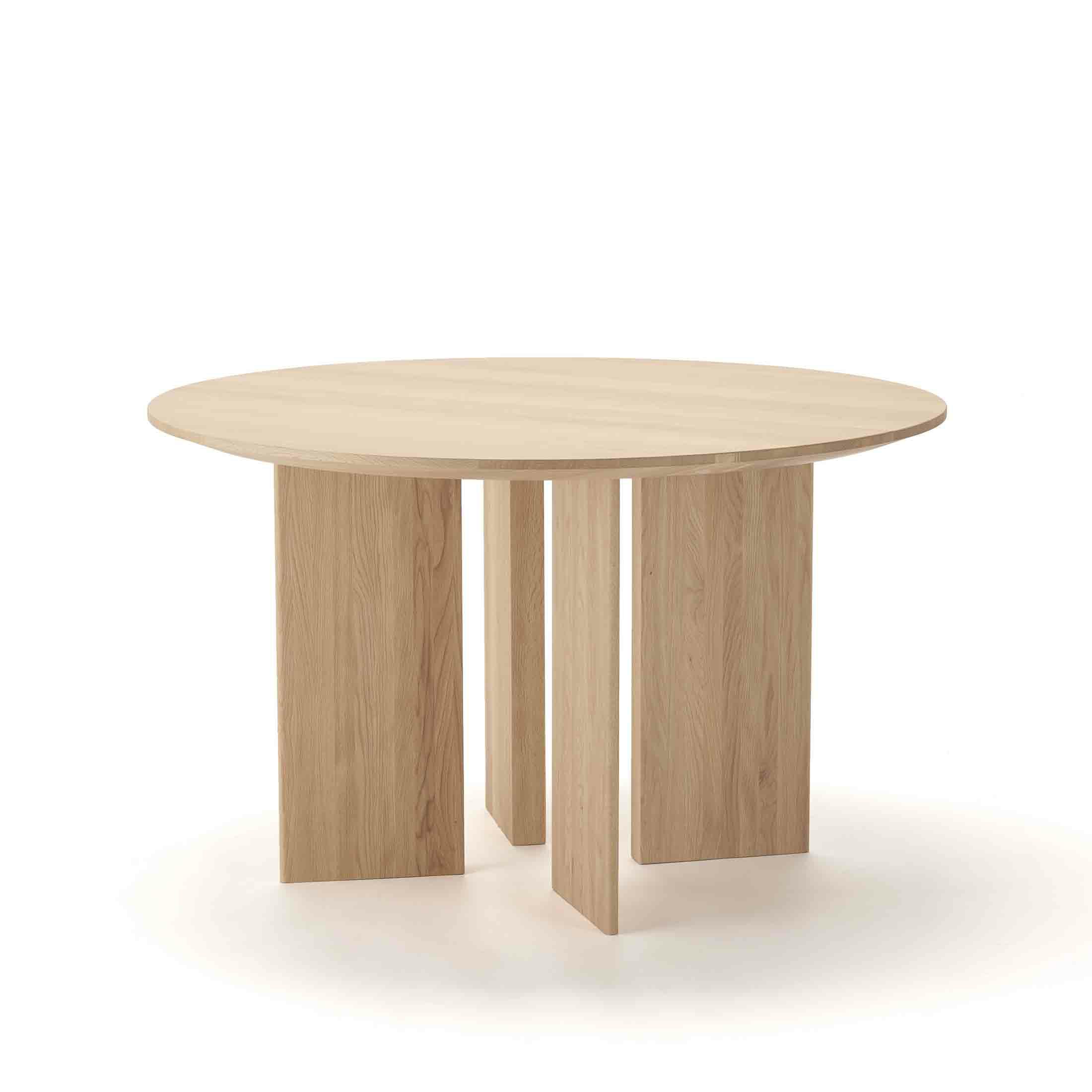 【ジャパンディセット】Karimoku Case（カリモクケース） / A-DT03 Φ120cm / ピュアオーク / ダイニングテーブル ＋ A-DC03×2脚 / ピュアオーク / ダイニングチェア