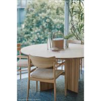 【ジャパンディセット】Karimoku Case（カリモクケース） / A-DT03 Φ120cm / ピュアオーク / ダイニングテーブル ＋ A-DC03×2脚 / ピュアオーク / ダイニングチェア