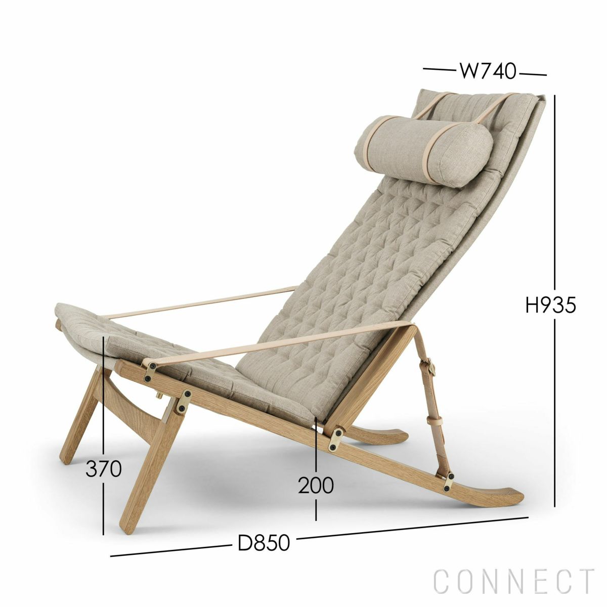 CARL HANSEN & SON（カール・ハンセン＆サン） / FK10 PLICO CHAIR（プリコチェア） / オーク材・オイル仕上げ・ナチュラルキャンバス / ハイバック ラウンジチェア