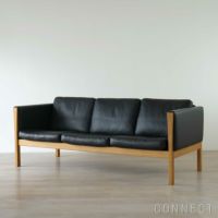 CARL HANSEN & SON（カール・ハンセン＆サン） / CH163 ソファ 3シーター / オーク材・オイル仕上げ / ブラックレザー（Thor301） / 3人掛け