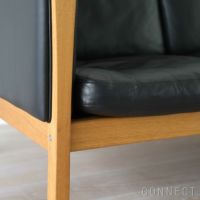 CARL HANSEN & SON（カール・ハンセン＆サン） / CH163 ソファ 3シーター / オーク材・オイル仕上げ / ブラックレザー（Thor301） / 3人掛け