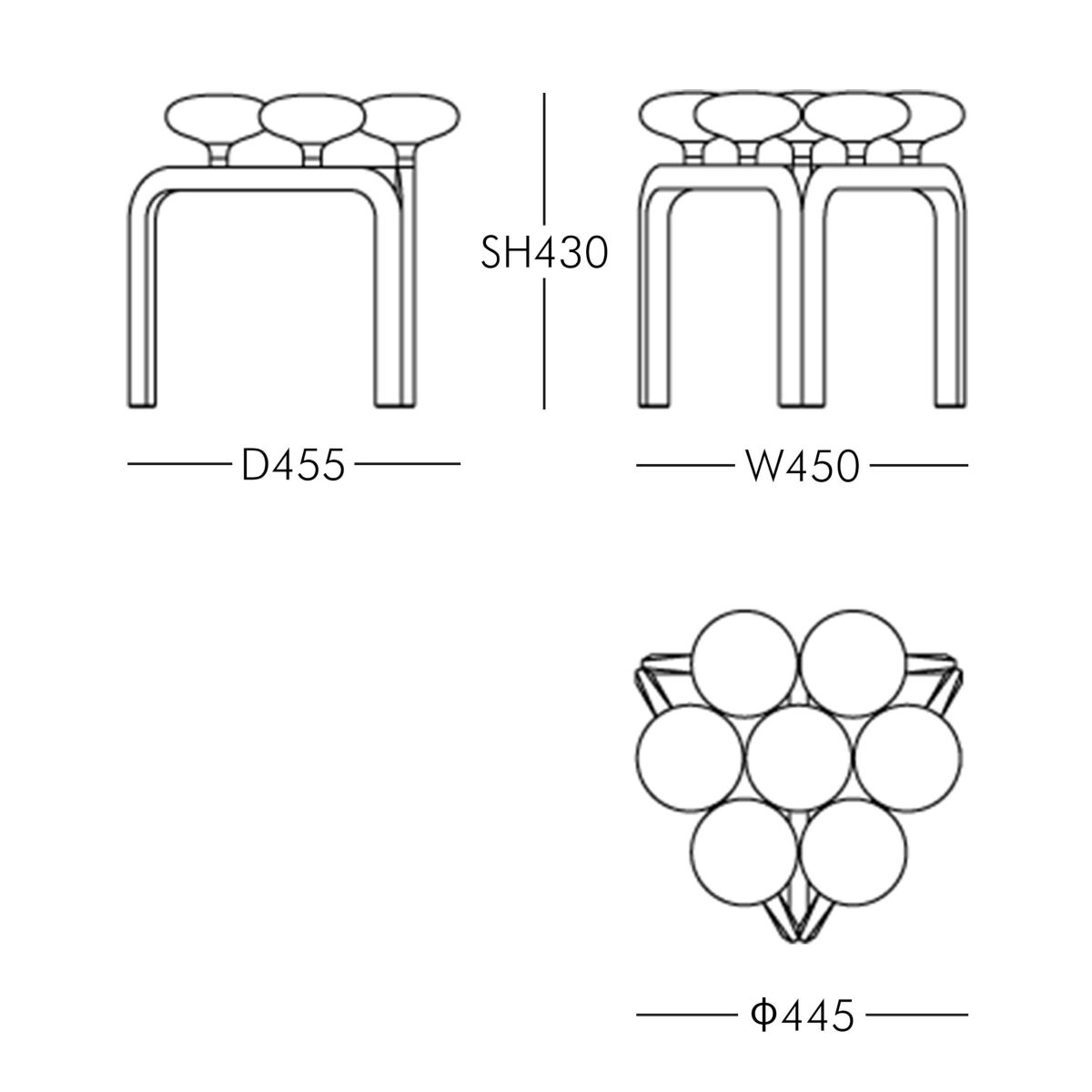 FRITZ HANSEN（フリッツ・ハンセン） / UTZON STOOL（ウツソンスツール） / ビーチ材・オイル仕上げ / スツール