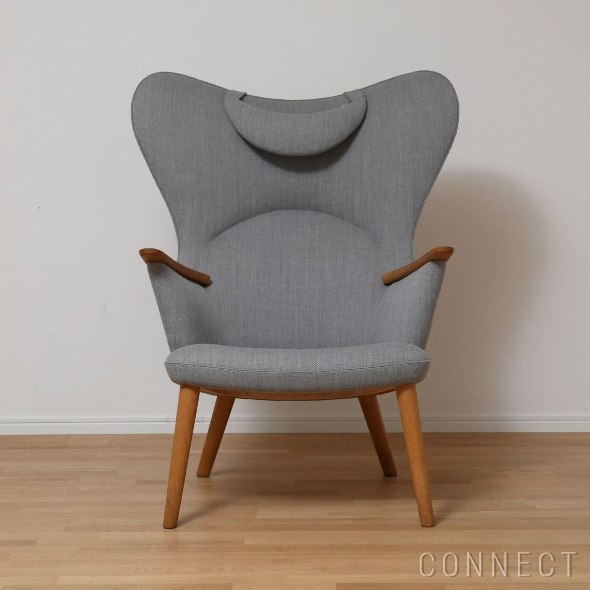 CARL HANSEN & SON（カール・ハンセン＆サン） / CH78 ラウンジチェア（復刻ママベア）ネックピロー付＋E016フットスツール / オーク材・オイル仕上げ