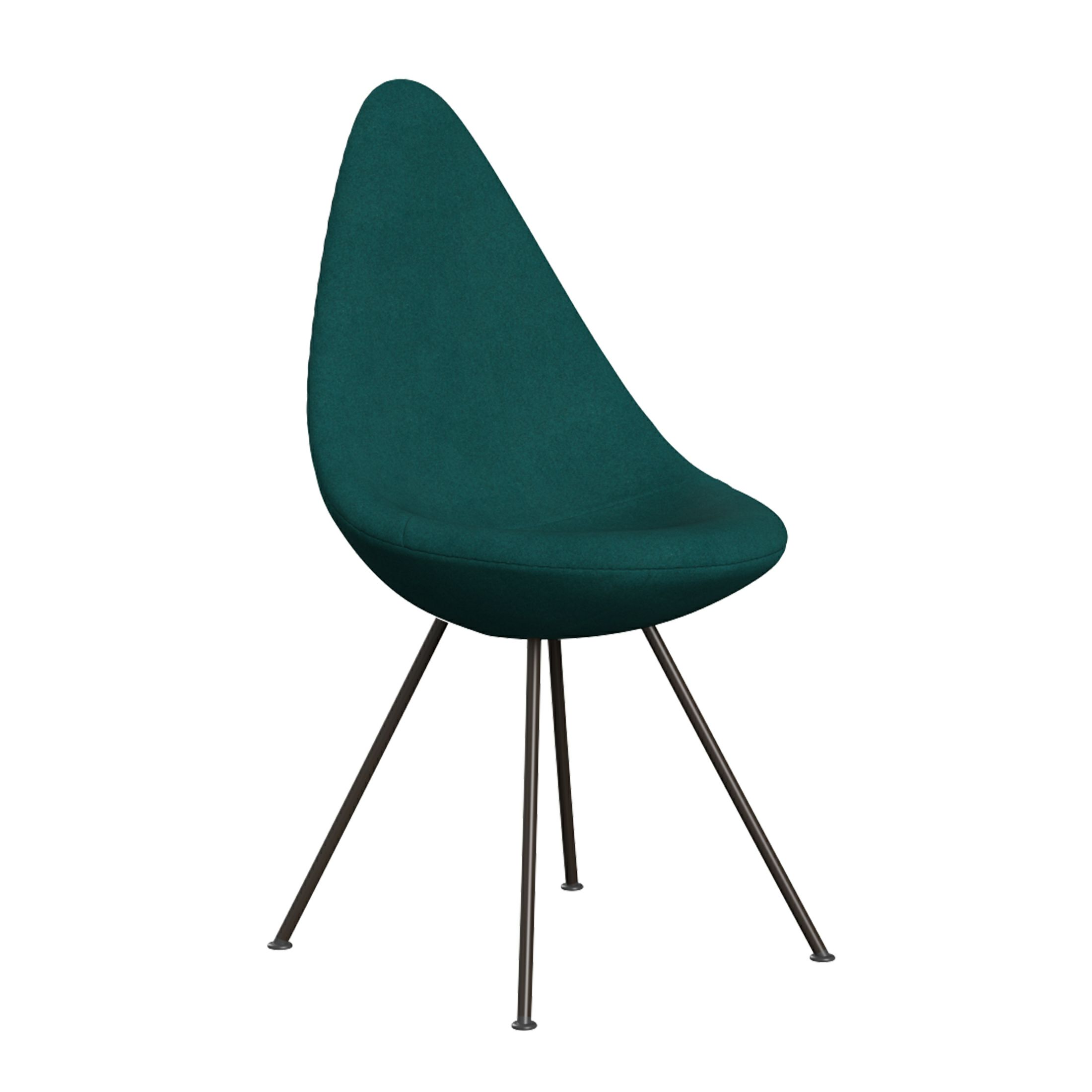 FRITZ HANSEN（フリッツ・ハンセン） / DROP（ドロップチェア） / フルパディングモデル / Divina Melange 821（ディヴィナ メランジェ）コーラルグリーン / ブラウンブロンズ脚