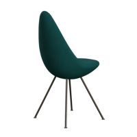 FRITZ HANSEN（フリッツ・ハンセン） / DROP（ドロップチェア） / フルパディングモデル / Divina Melange 821（ディヴィナ メランジェ）コーラルグリーン / ブラウンブロンズ脚