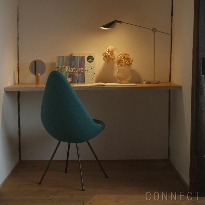 FRITZ HANSEN（フリッツ・ハンセン） / DROP（ドロップチェア） / フルパディングモデル / Divina Melange 821（ディヴィナ メランジェ）コーラルグリーン / ブラウンブロンズ脚