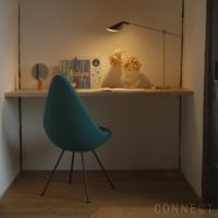 FRITZ HANSEN（フリッツ・ハンセン） / DROP（ドロップチェア） / フルパディングモデル / Divina Melange 821（ディヴィナ メランジェ）コーラルグリーン / ブラウンブロンズ脚