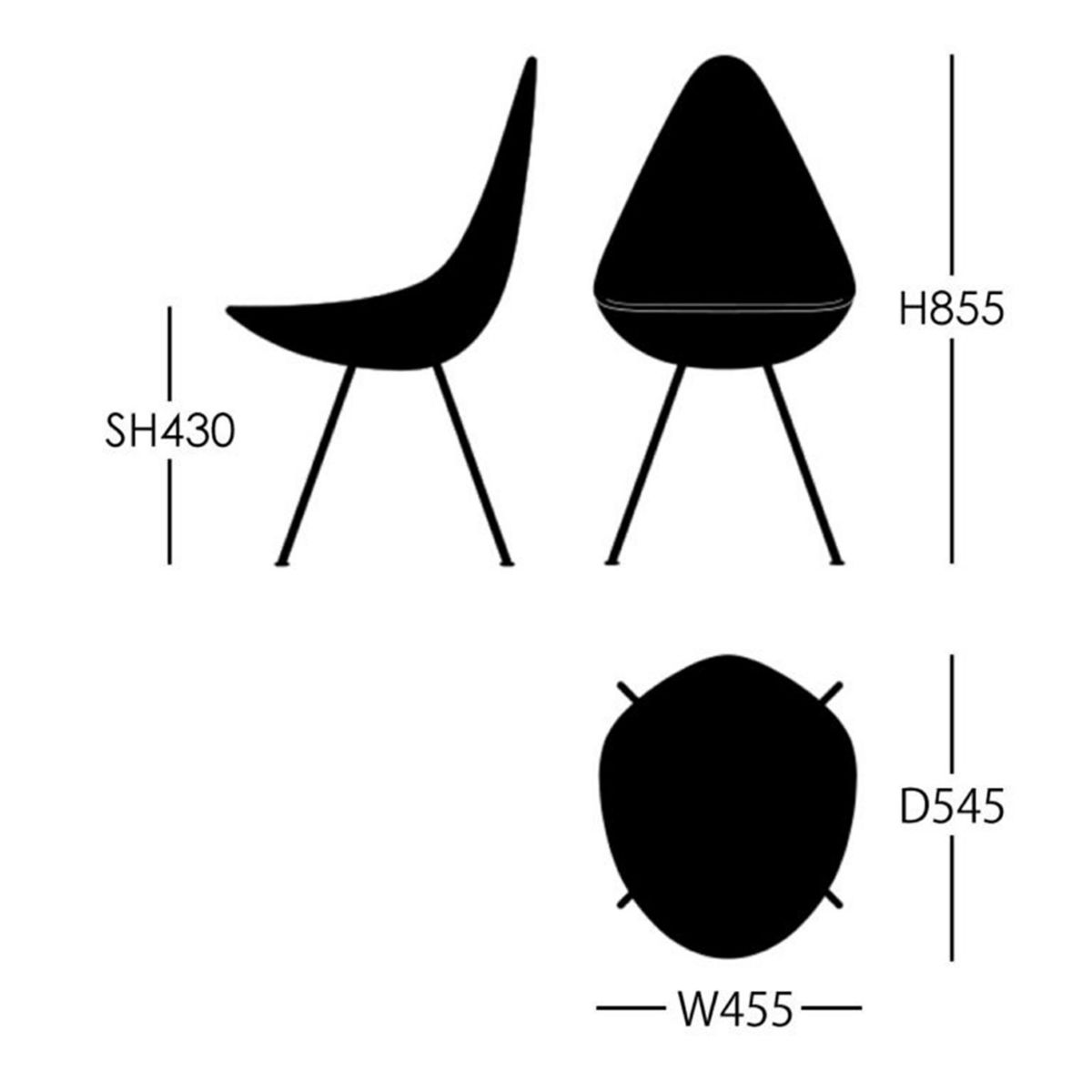 FRITZ HANSEN（フリッツ・ハンセン） / DROP（ドロップチェア） / フルパディングモデル / Divina Melange 821（ディヴィナ メランジェ）コーラルグリーン / ブラウンブロンズ脚