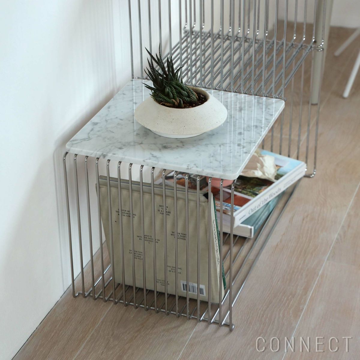 Montana（モンタナ） / Panton Wire（パントンワイヤー）3点セット / シングル（クローム）＋ダブル（クローム）＋トップパネル（シングル White Marble） / シェルフ