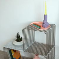 Montana（モンタナ） / Panton Wire（パントンワイヤー）3点セット / シングル（クローム）＋ダブル（クローム）＋トップパネル（シングル White Marble） / シェルフ