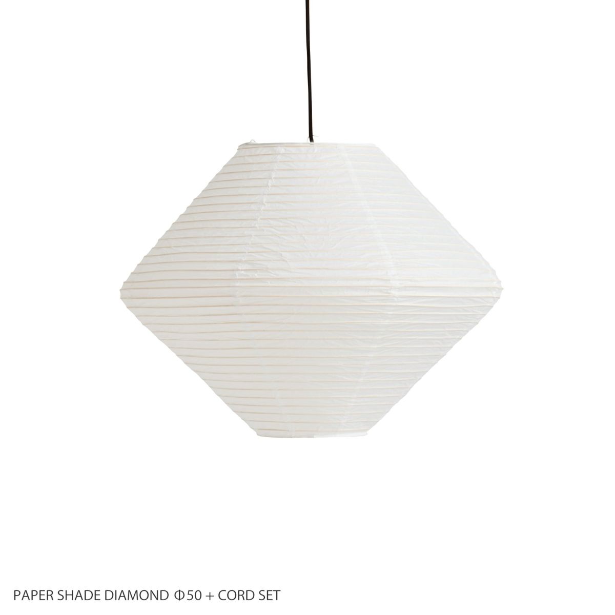 HAY（ヘイ） / PAPER SHADE DIAMOND + CORD SET（ペーパーシェードダイヤモンド + コードセット） / Φ50 / クラシックホワイト / ペンダントライト
