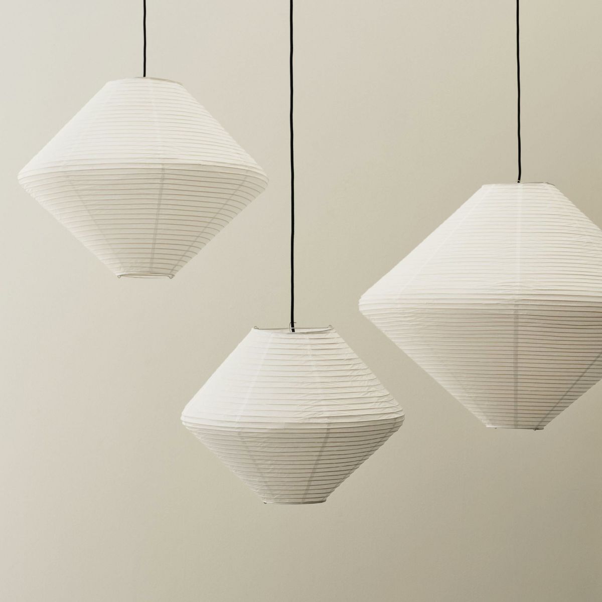 HAY（ヘイ） / PAPER SHADE DIAMOND + CORD SET（ペーパーシェードダイヤモンド + コードセット） / Φ50 / クラシックホワイト / ペンダントライト