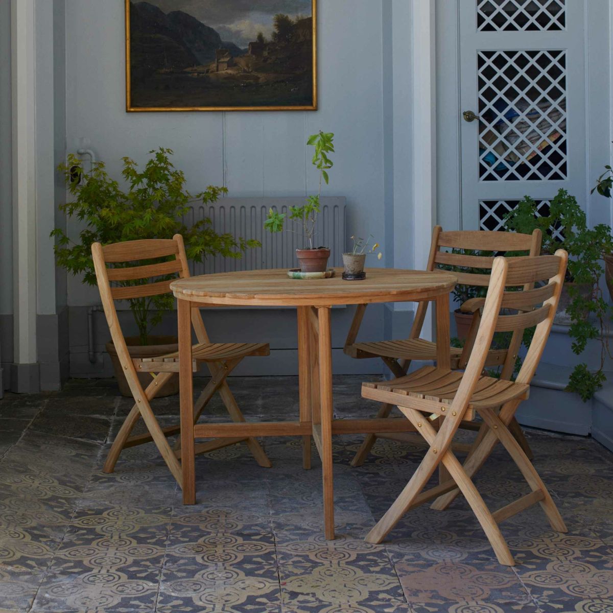 FRITZ HANSEN（フリッツ・ハンセン） / SKAGERAK（スカゲラック） / SELANDIA（セランディア）テーブル φ94cm / チーク材 / 屋外・アウトドア用