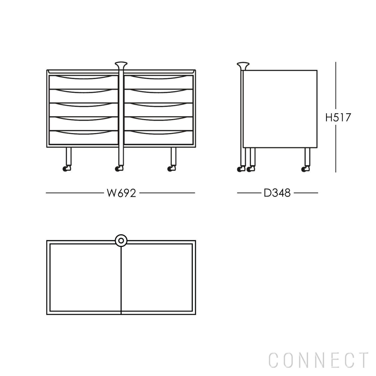 HOUSE OF FINN JUHL（ハウス・オブ・フィンユール） / GLOVE CABINET（グローブキャビネット） / チェリー材・オイル仕上げ / 引き出し付き（WARM AND COLD）