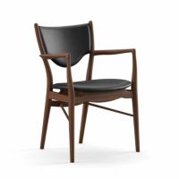 HOUSE OF FINN JUHL（ハウス・オブ・フィンユール） / 46 ARMCHAIR / ウォルナット材・オイル仕上げ・エレガンスレザー（Elegance Black） / アームチェア