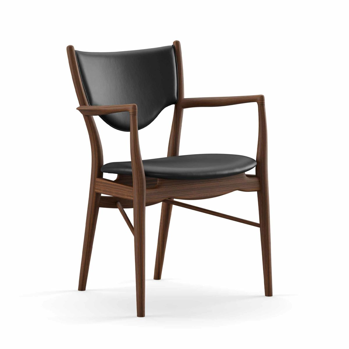 HOUSE OF FINN JUHL（ハウス・オブ・フィンユール） / 46 ARMCHAIR / ウォルナット材・オイル仕上げ・エレガンスレザー（Elegance Black） / アームチェア