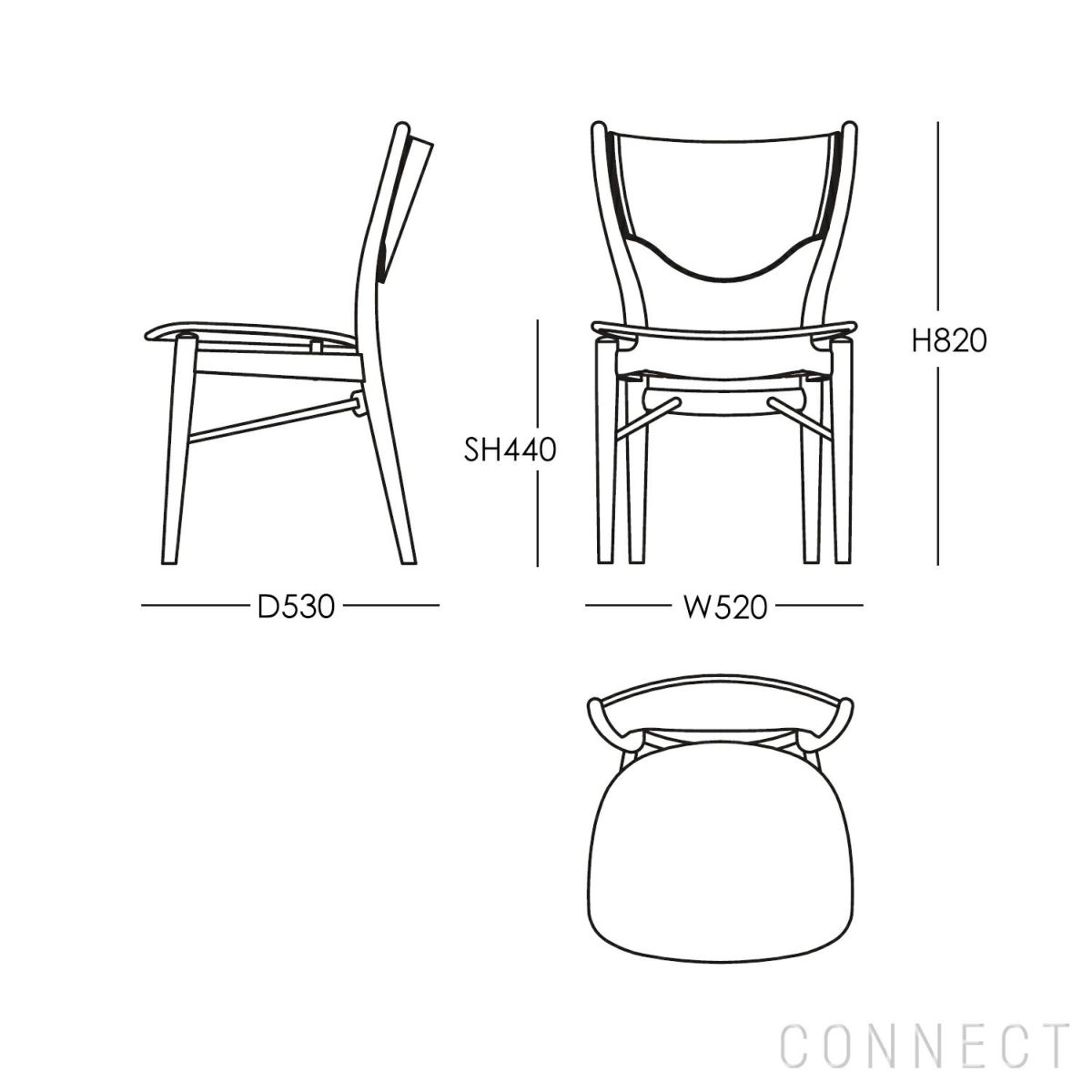HOUSE OF FINN JUHL（ハウス・オブ・フィンユール） / 46 CHAIR / ウォルナット材・オイル仕上げ・エレガンスレザー（Elegance Walnut）